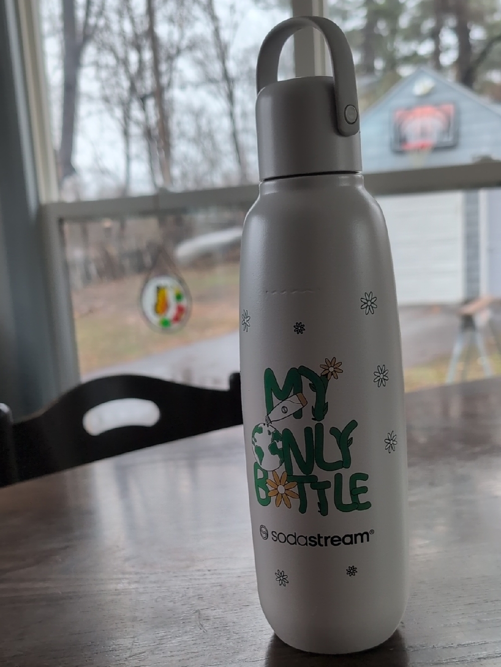 SodaStream 'My Only Bottle' Reusable Water Bottle - White with Green Print